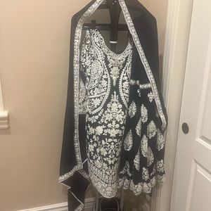 White and black suit